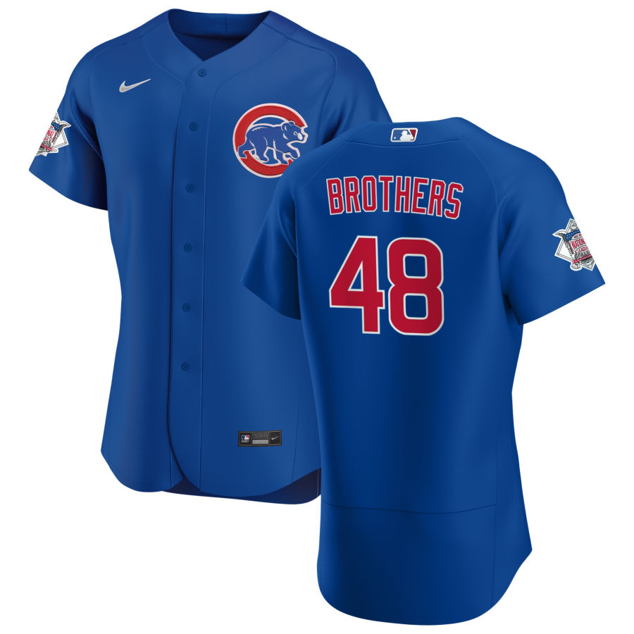Chicago Cubs 48 Rex Brothers Men Nike Royal Alternate 2020 Authentic Player Jersey